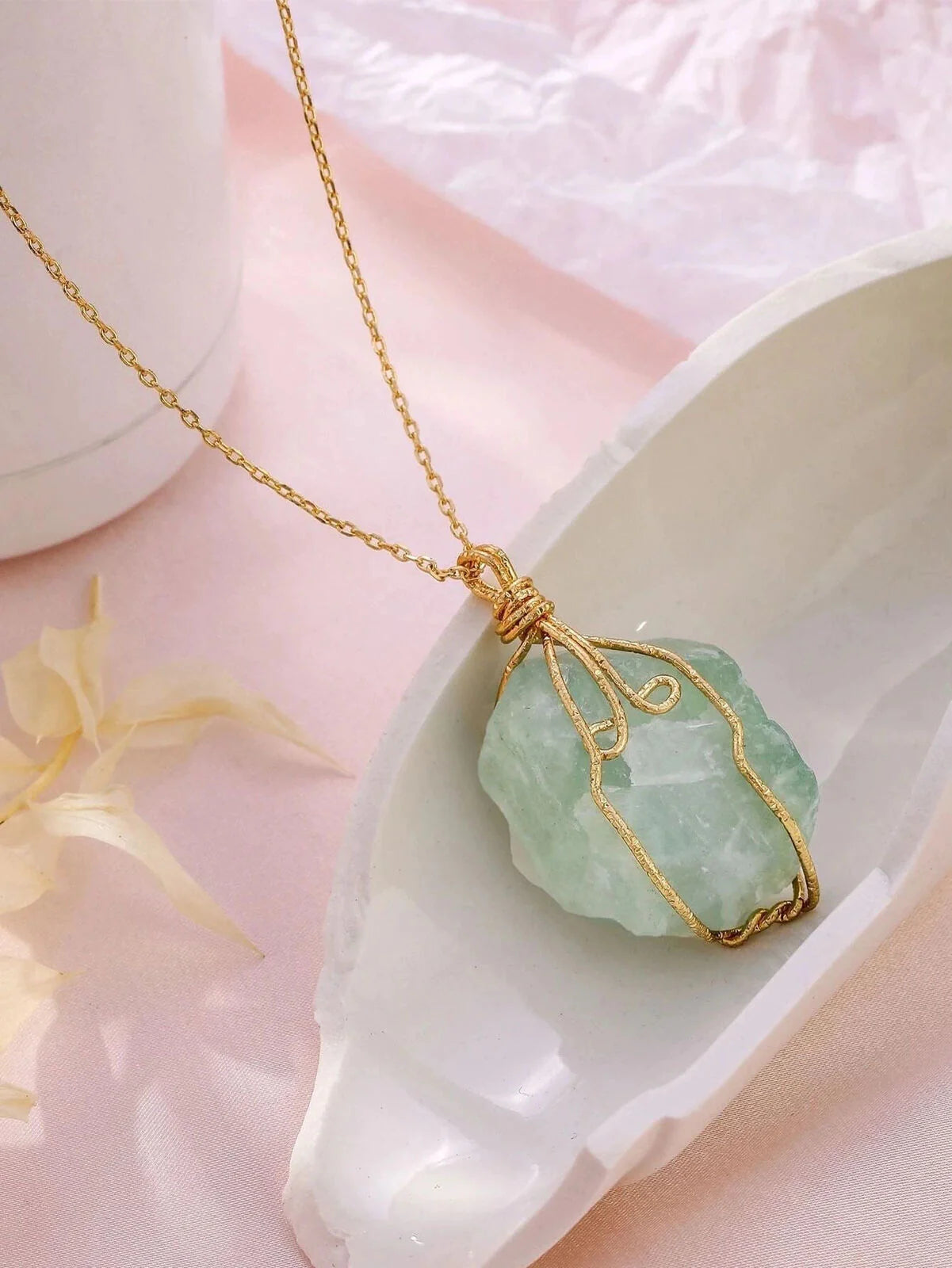 Natural Gemstone Necklace, Chakra Stone Pendant- Energy Healing Crystal with Chain