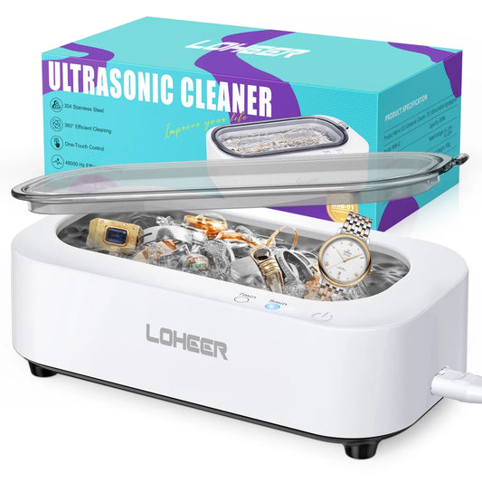 Ultrasonic Jewelry Cleaner, 12Oz 48Khz Ultrasonic Cleaner for Rings, Glasses, Jewelry, Dentures